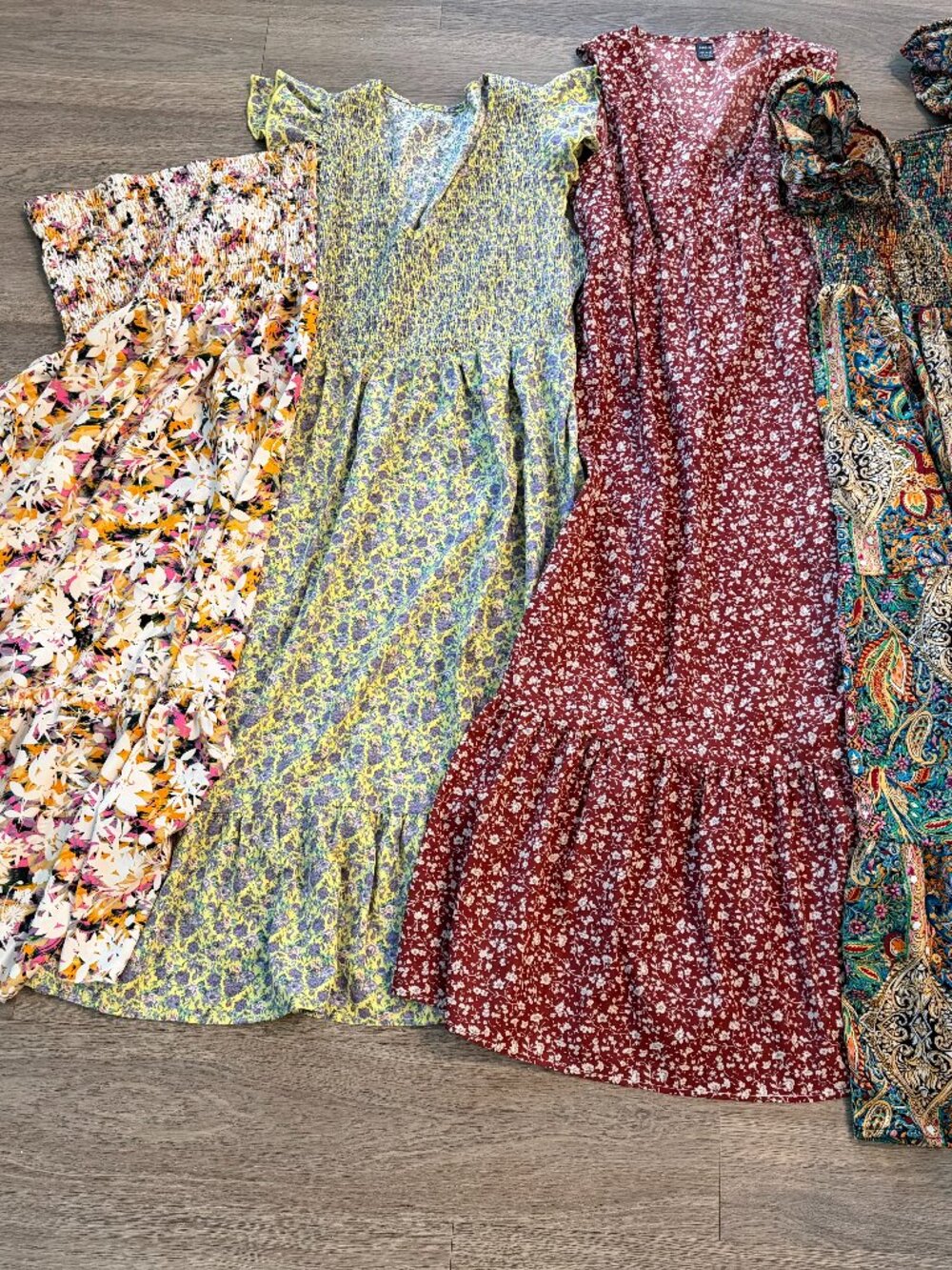 Women’s Maxi Dress Bundle Lot of 4 Floral Boho Dresses